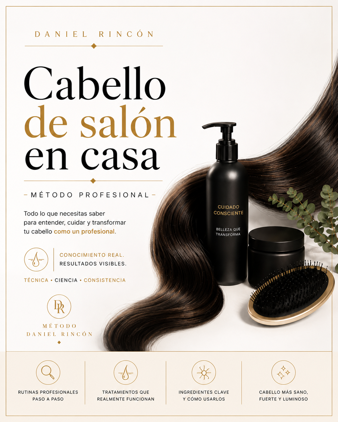 Cabello de salón en casa -método profesional